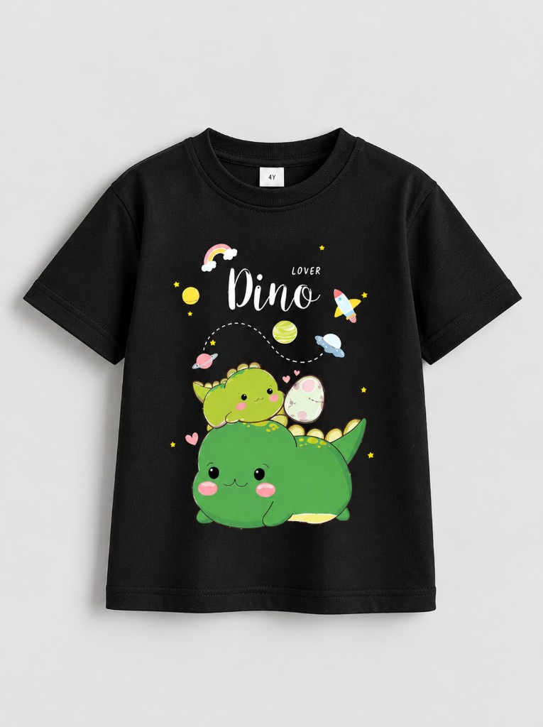 Kids Dinosaur Printed 100% Cotton T-Shirt (1–5 Years) view 1 Kids City Wakad Pune